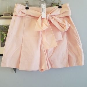 J Crew light pink bowtie shorts